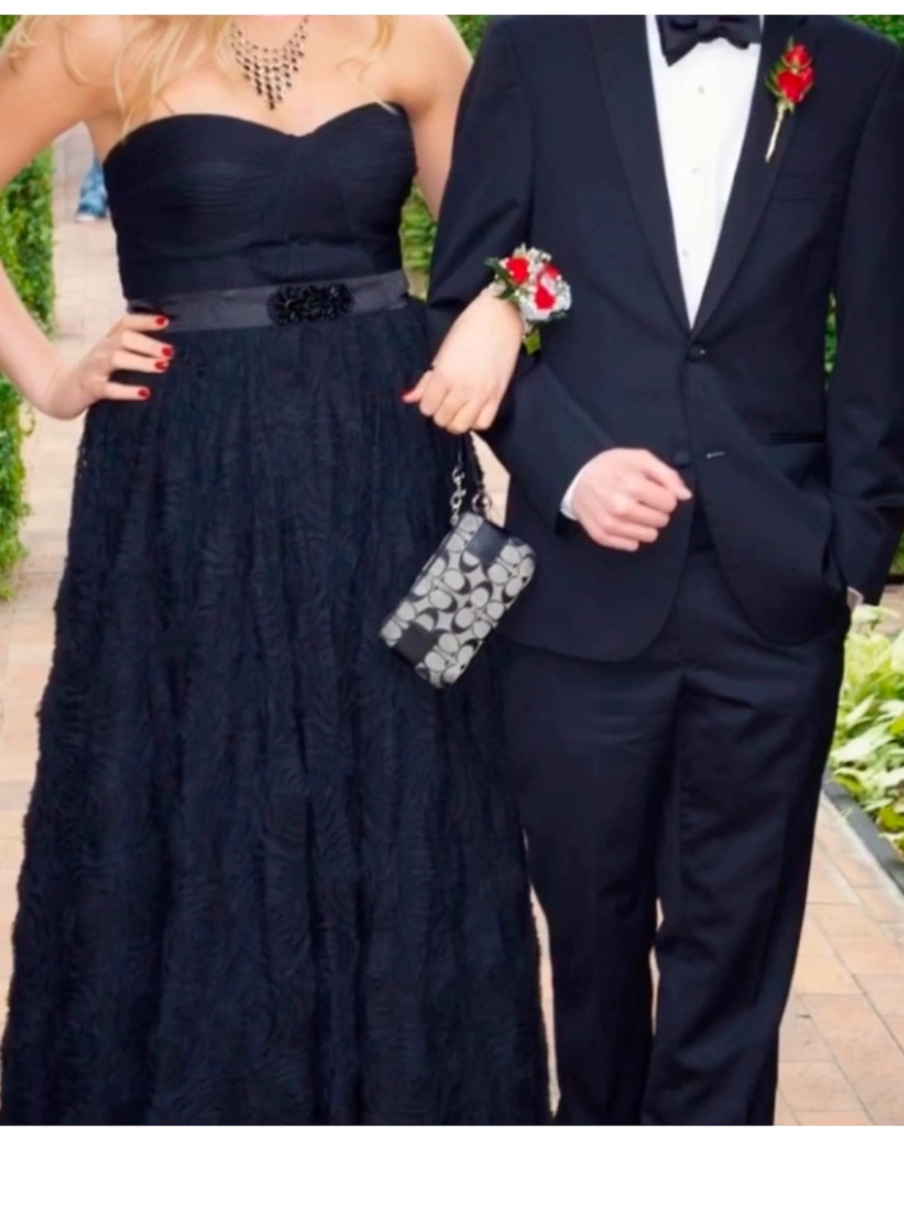 Adrianna Papell strapless tulle gown maxi dress black 14 NWT - Picture 14 of 14